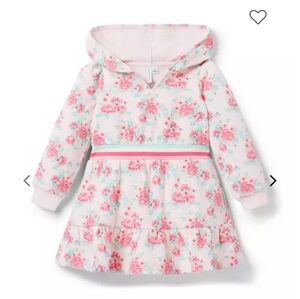 JANIE and JACK Floral Hooded Fleece Dress